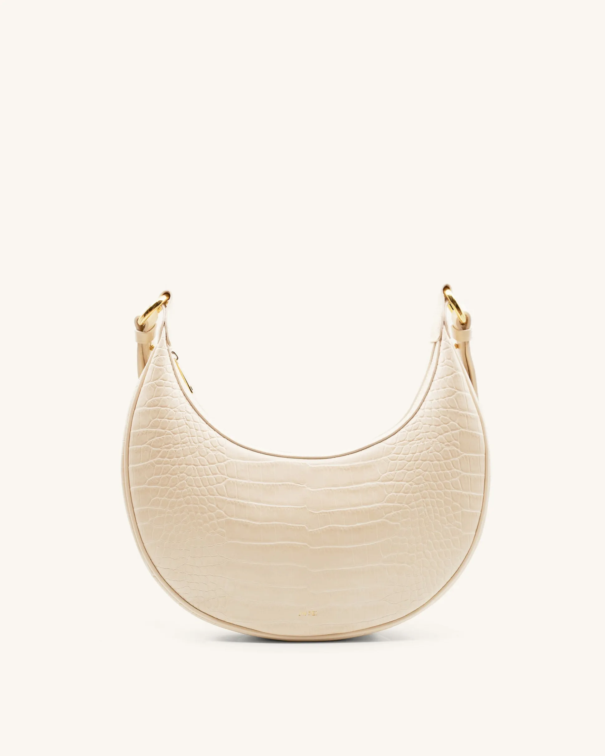 Carly Saddle Bag - Ivory Croc