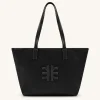 Cathy Nylon Tote Bag - Black