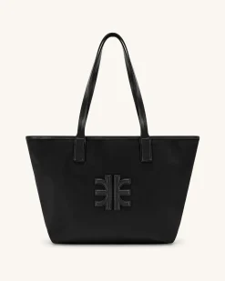 Cathy Nylon Tote Bag - Black