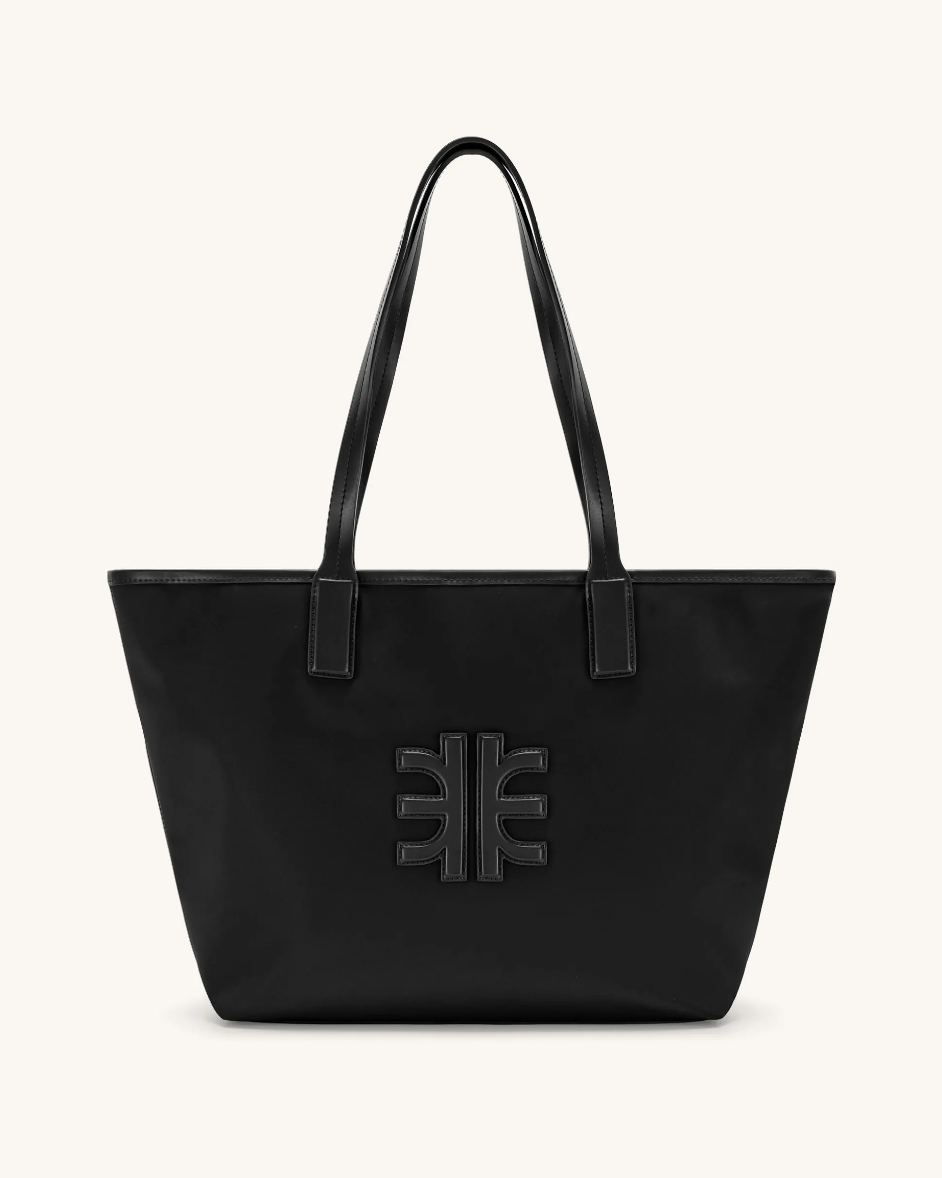 Cathy Nylon Tote Bag - Black