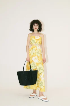 Cathy Nylon Tote Bag - Black