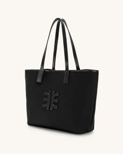 Cathy Nylon Tote Bag - Black