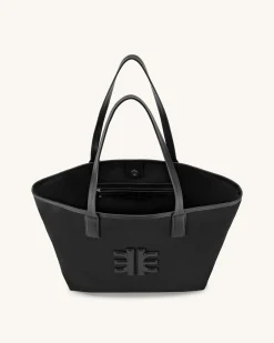 Cathy Nylon Tote Bag - Black