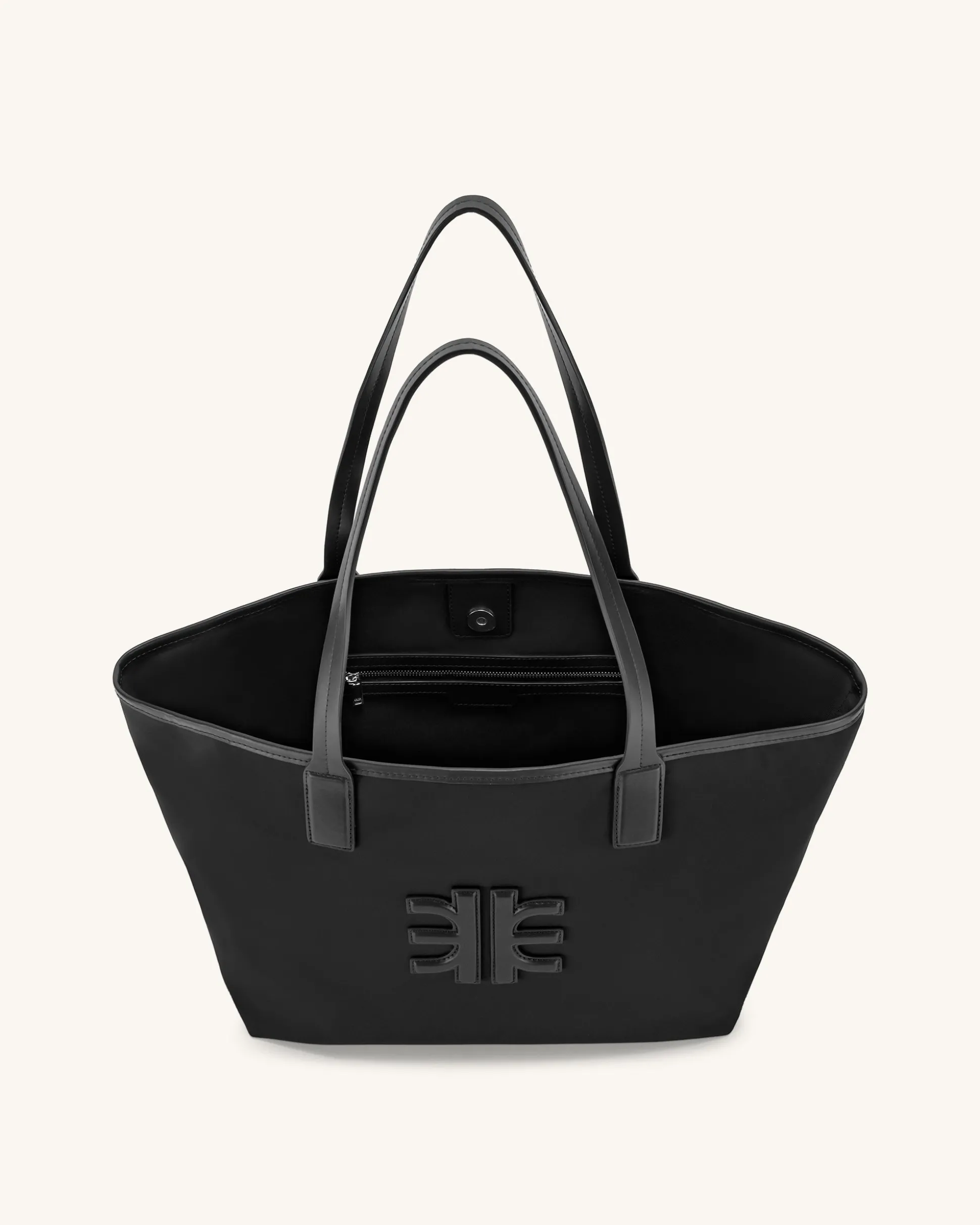 Cathy Nylon Tote Bag - Black