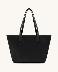Cathy Nylon Tote Bag - Black