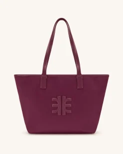 Cathy Nylon Tote Bag - Bordeaux red