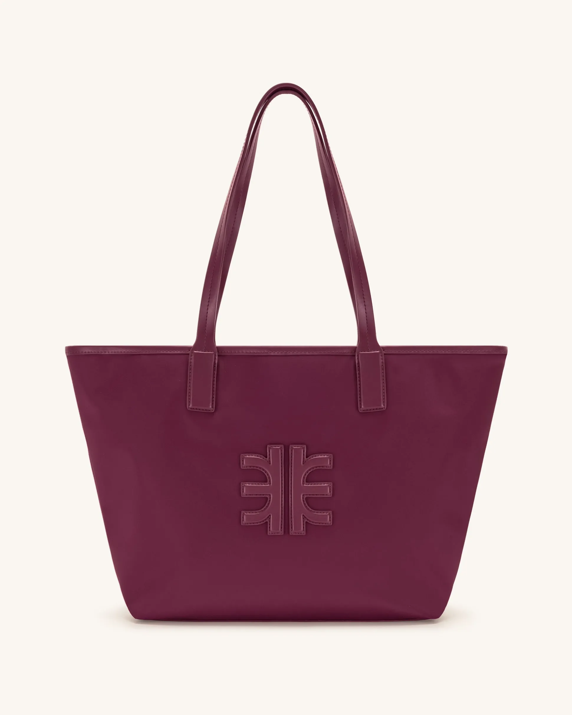 Cathy Nylon Tote Bag - Bordeaux red