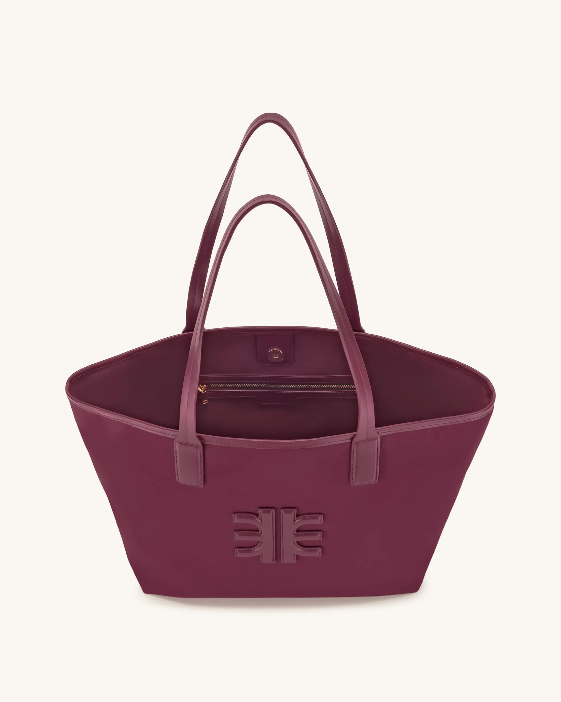 Cathy Nylon Tote Bag - Bordeaux red