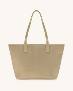 Cathy Nylon Tote Bag - Khaki
