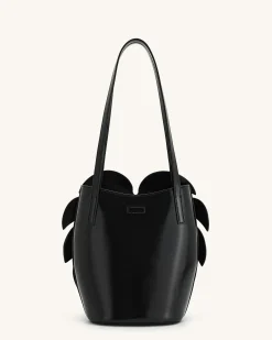 Cecelia Leaf Shape Shoulder Bag - Black