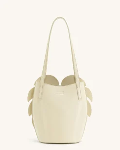 Cecelia Leaf Shape Shoulder Bag - White