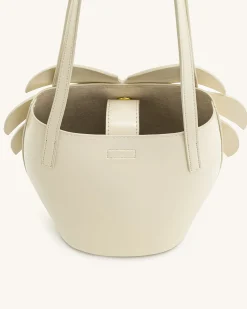 Cecelia Leaf Shape Shoulder Bag - White