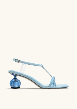 Charlotte Strappy Heels with Spherical Heel - Sky Blue