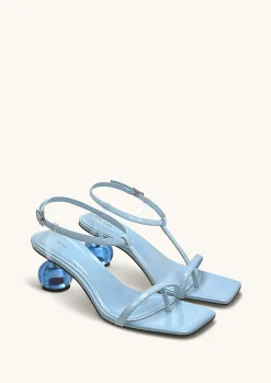 Charlotte Strappy Heels with Spherical Heel - Sky Blue