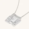 Cosmos Combination Necklace - 18ct White Gold Plated & White Zircon