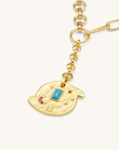 Cosmos Round Necklace - 18ct Gold Plated & Multicolor Zircon