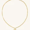 Cosmos Square Necklace - 18ct Gold Plated & Multicolor Zircon