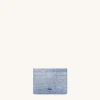 Denim Embossed Card Holder - Blue