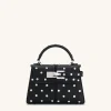 Elise Artificial Crystal Top Handle Bag - Black