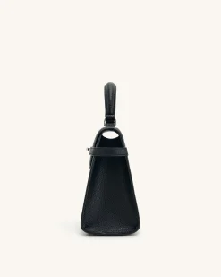 Elise Large Top Handle Bag - Black