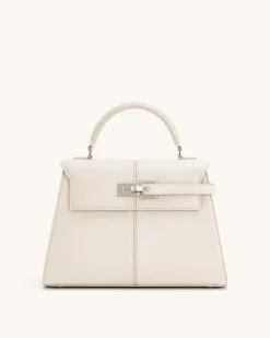 Elise Large Top Handle Bag - White