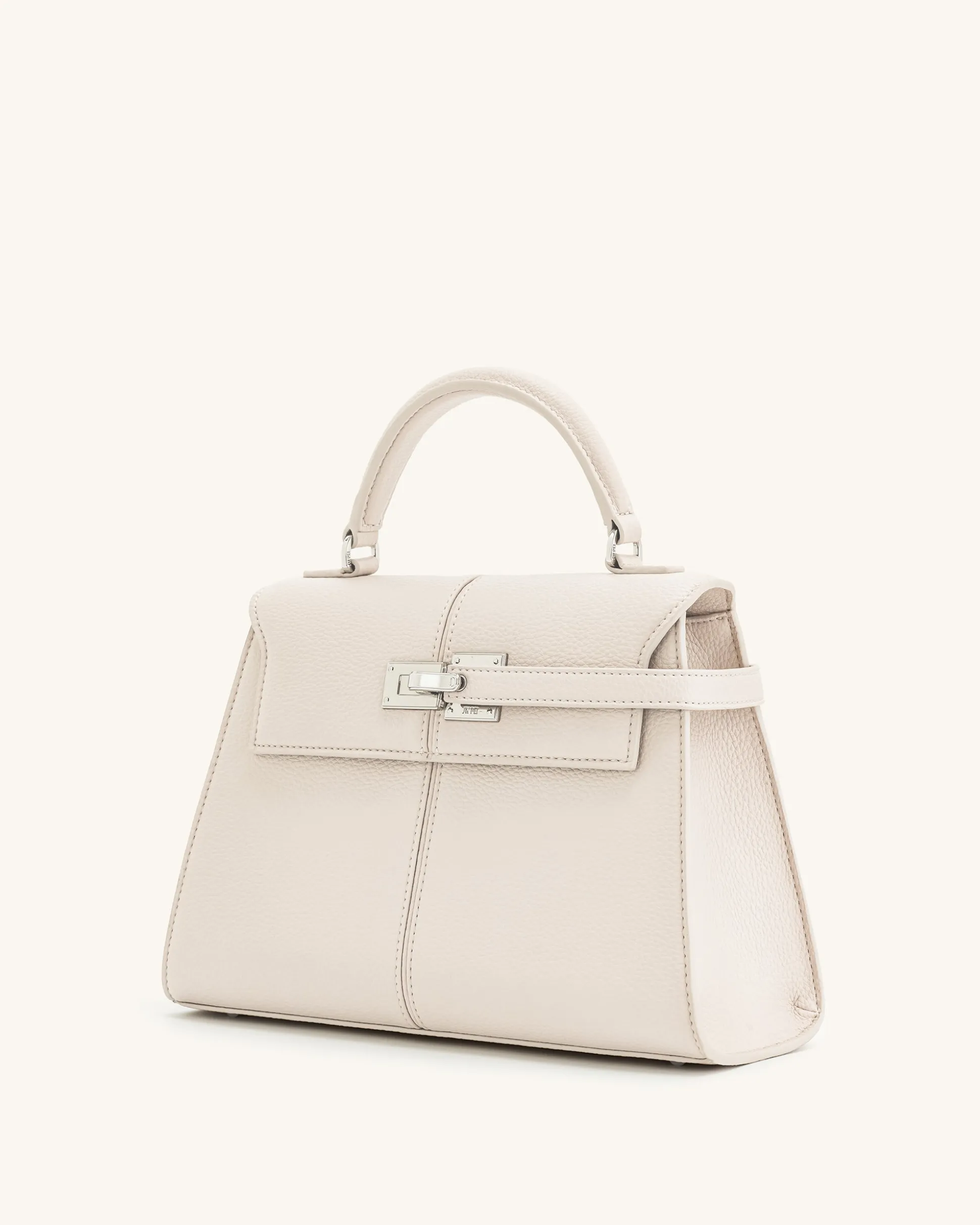 Elise Large Top Handle Bag - White
