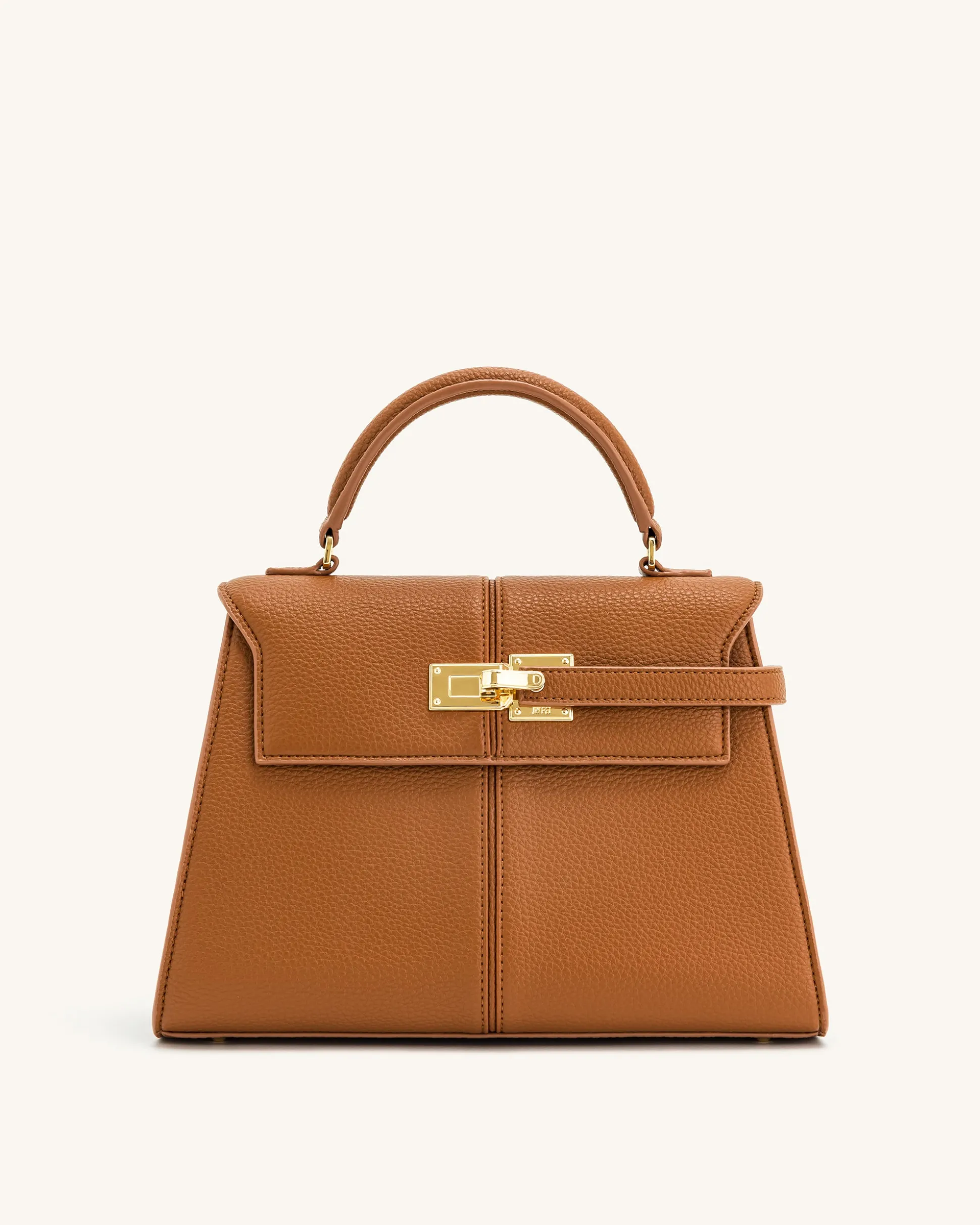Elise Large Top Handle Bag - Brown