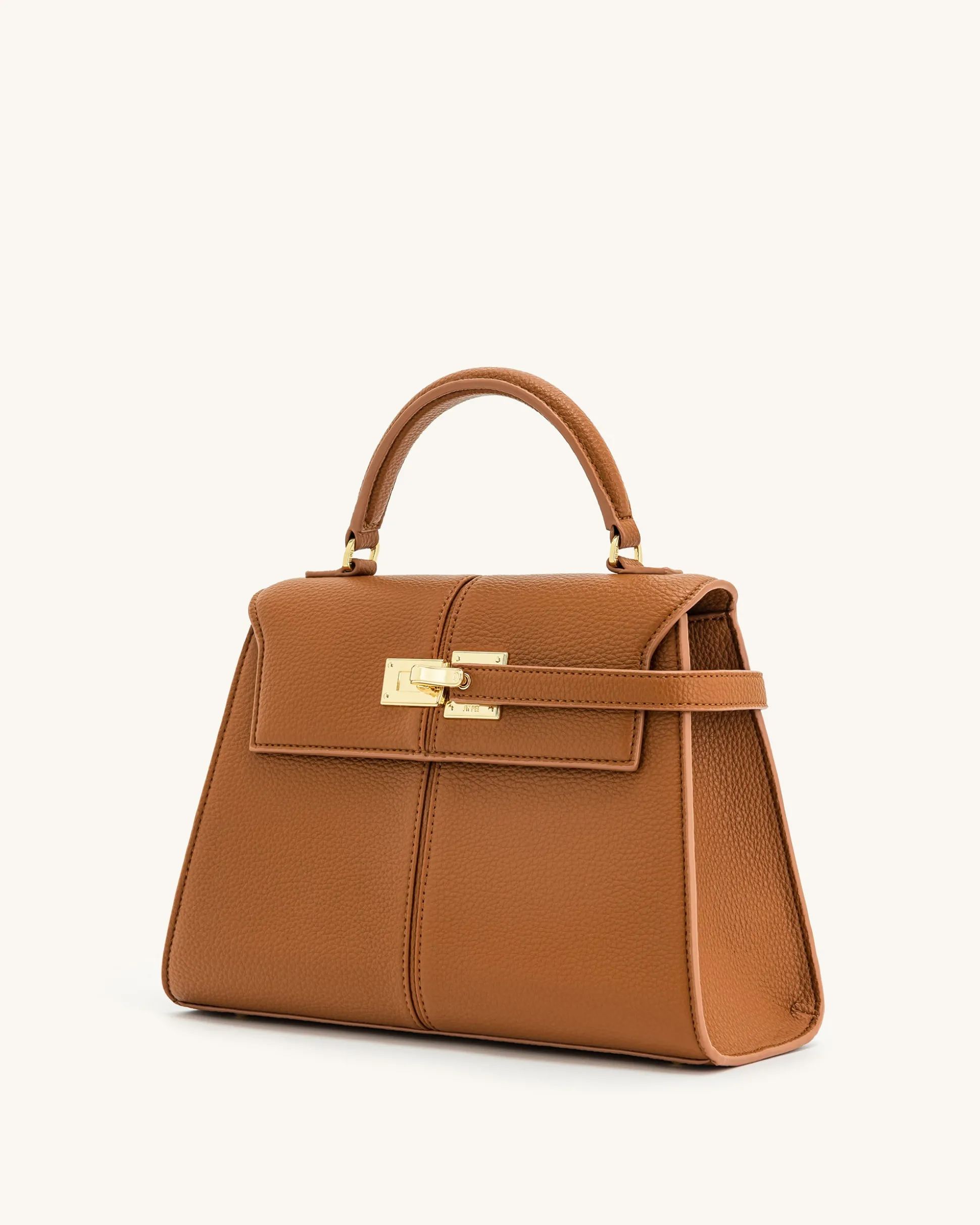 Elise Large Top Handle Bag - Brown