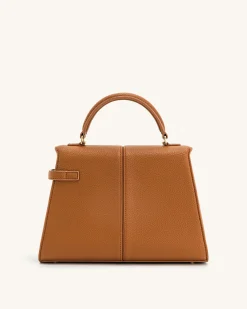 Elise Large Top Handle Bag - Brown
