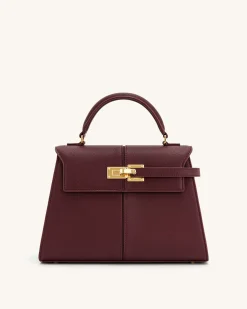 Elise Large Top Handle Bag - Claret