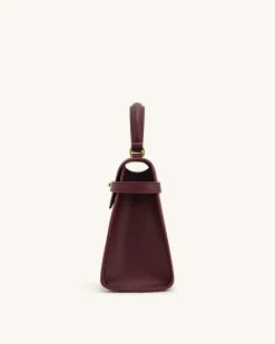 Elise Large Top Handle Bag - Claret