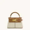 Elise Top Handle Bag - Brown Canvas