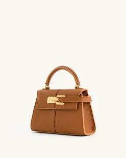 Elise Top Handle Bag - Brown