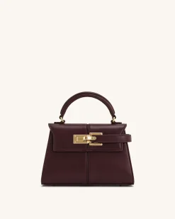 Elise Top Handle Bag - Deep Burgundy