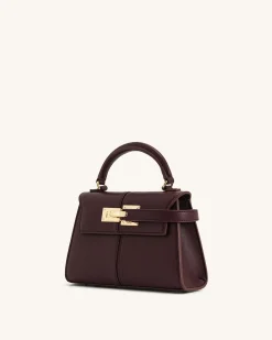 Elise Top Handle Bag - Deep Burgundy