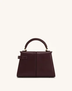Elise Top Handle Bag - Deep Burgundy
