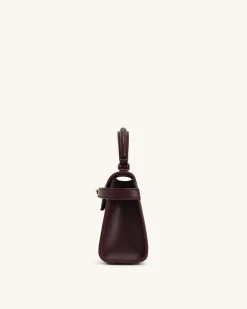 Elise Top Handle Bag - Deep Burgundy