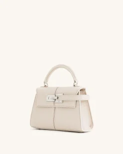 Elise Top Handle Bag - White