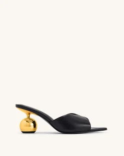 Ellie Sphere Heel Mules - Black
