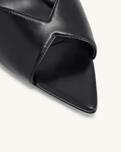 Ellie Sphere Heel Mules - Black