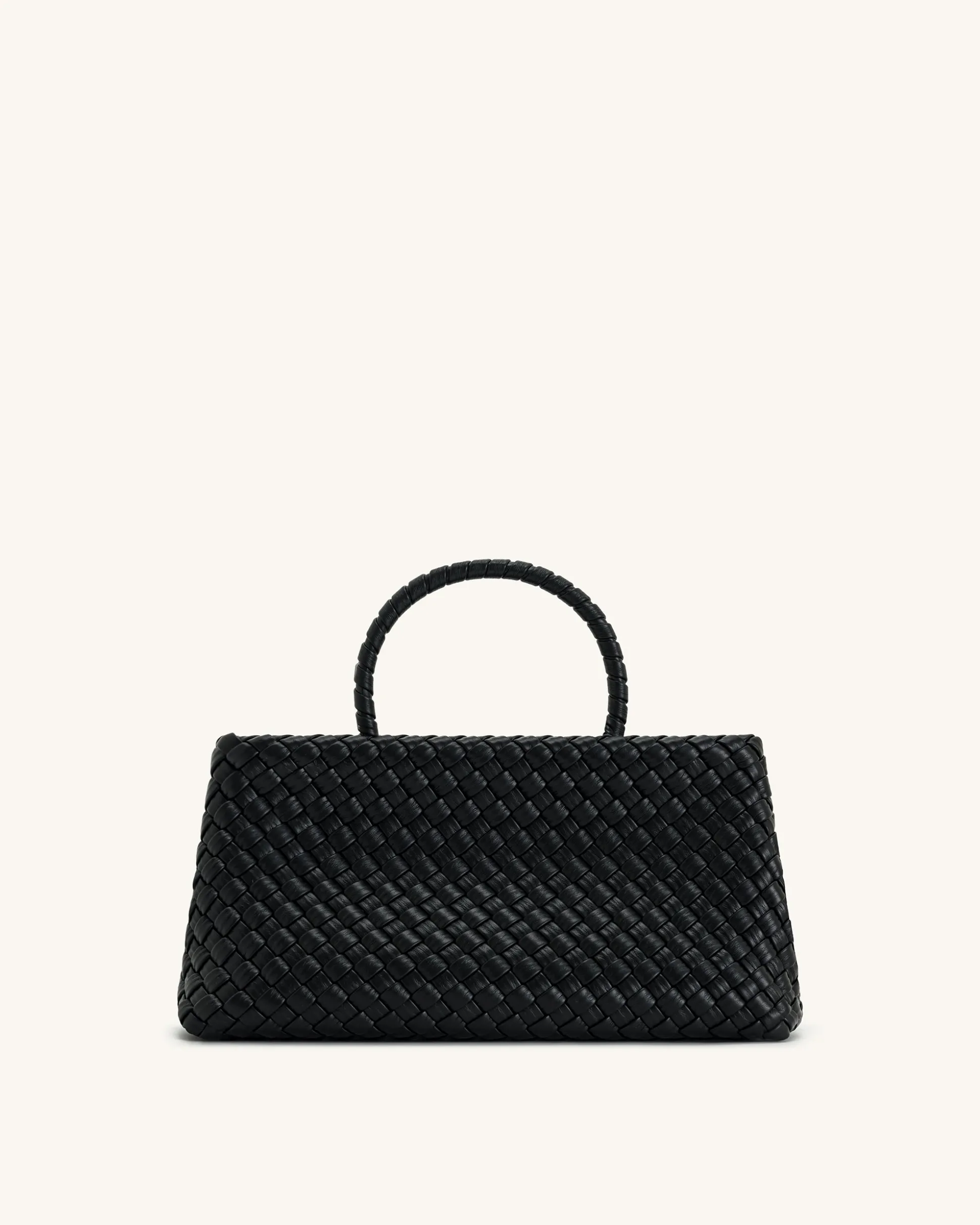 Elora Woven Tote Bag - Black