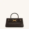Elora Woven Tote Bag - Dark Brown