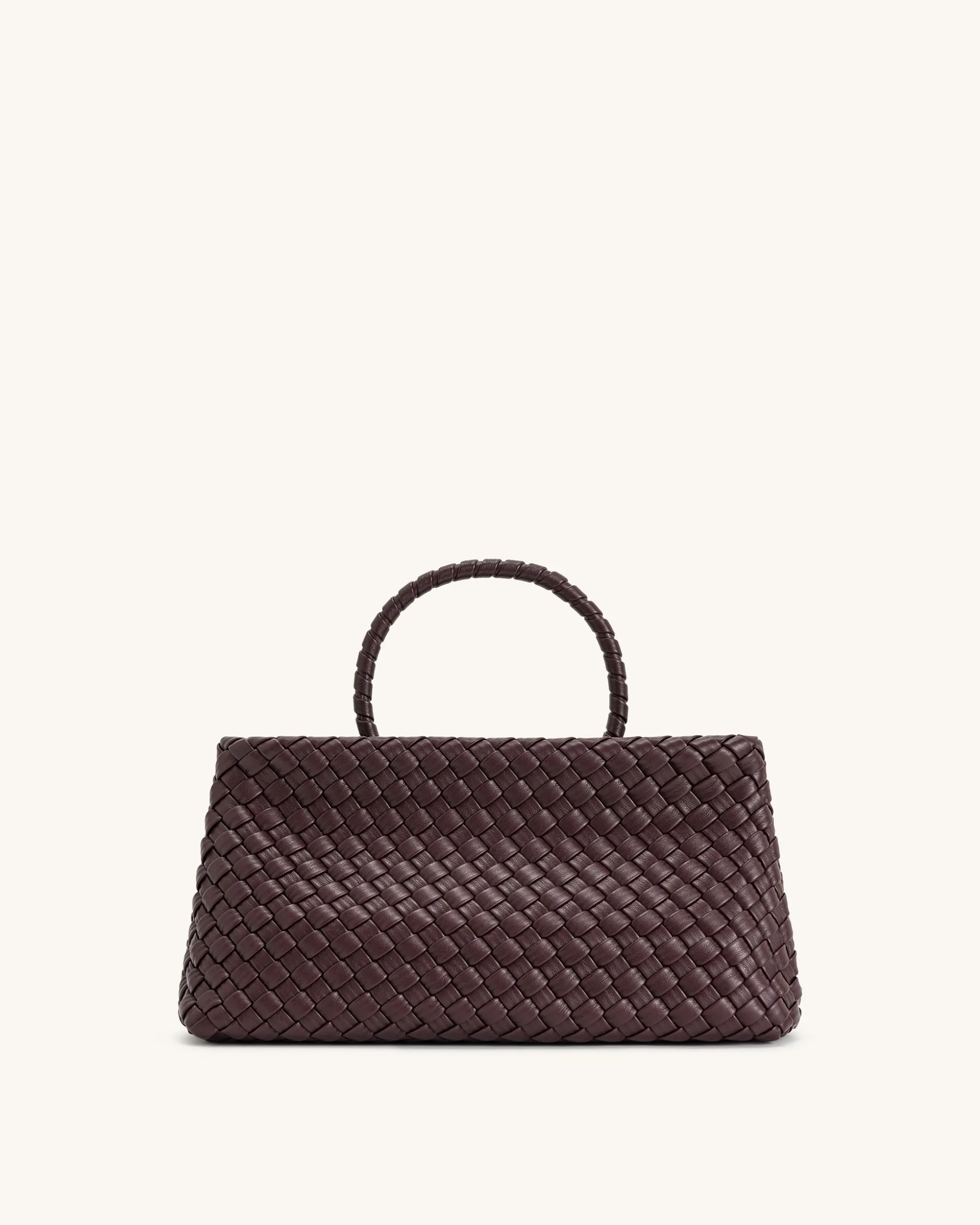 Elora Woven Tote Bag - Deep Burgundy