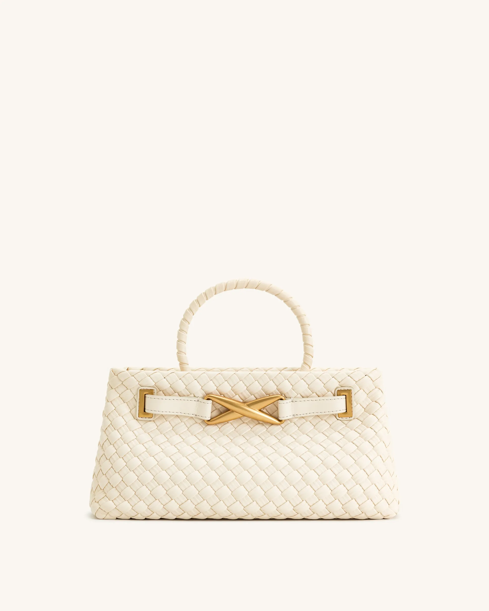 Elora Woven Tote Bag - White