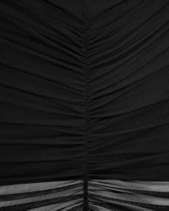 Emily Elegant Off-Shoulder Ruched Gown - Black