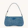 Eva Shoulder Handbag - Blue Denim Weave
