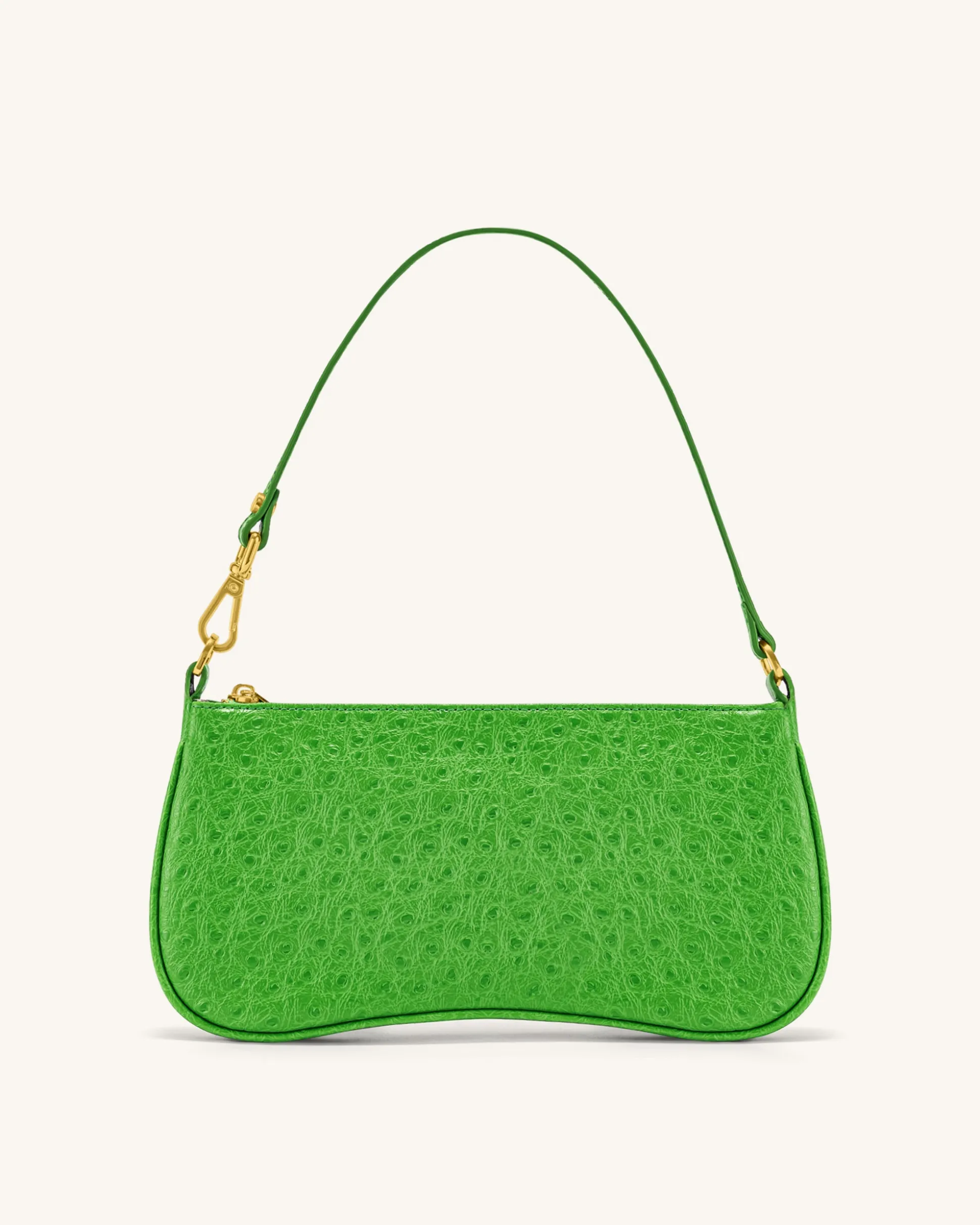 Eva Shoulder Handbag - Grass Green Ostrich