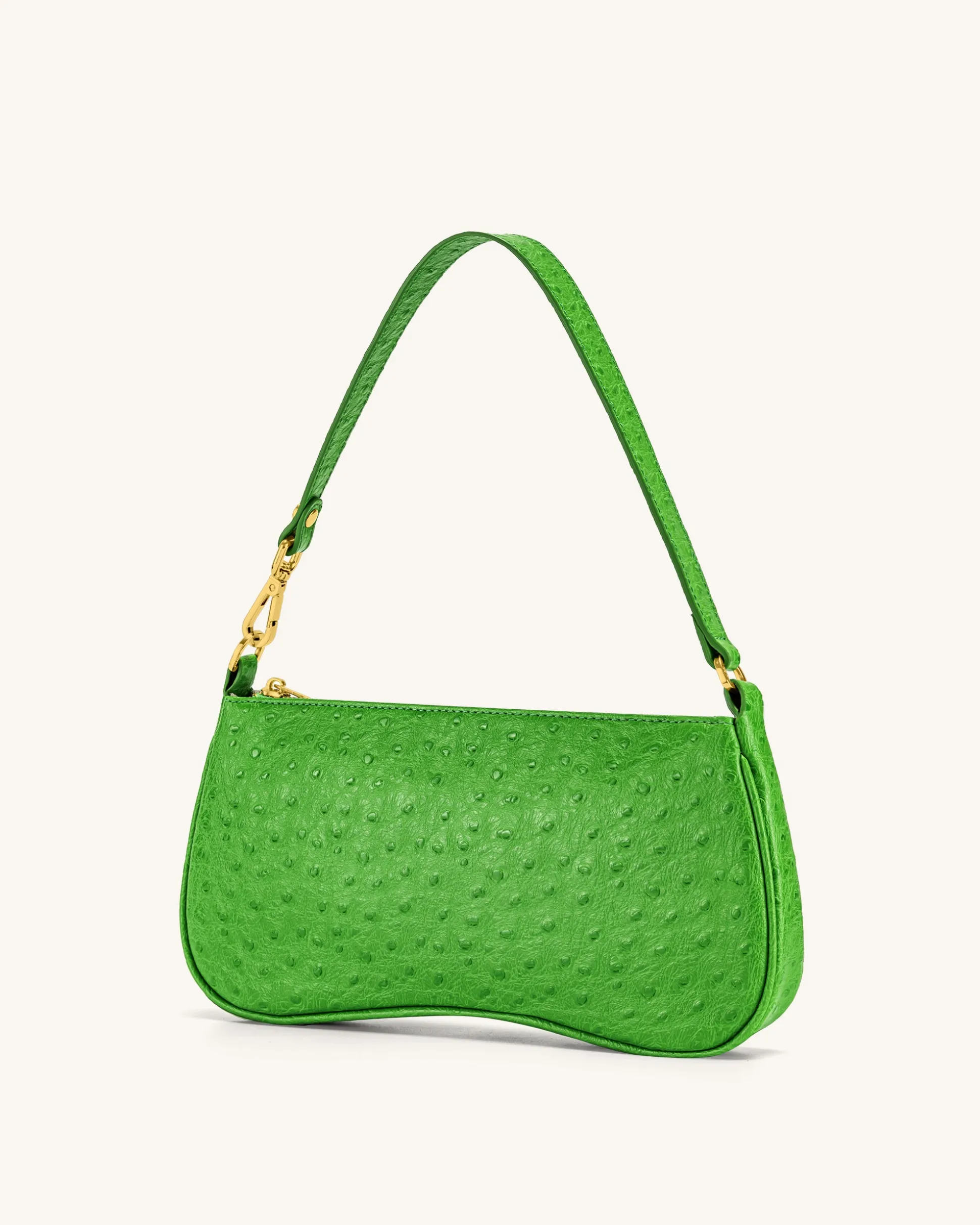 Eva Shoulder Handbag - Grass Green Ostrich