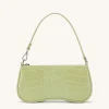 Eva Shoulder Handbag - Sage Green Croc