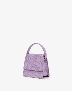 Fae Mini Top Handle Bag - Purple Lizard